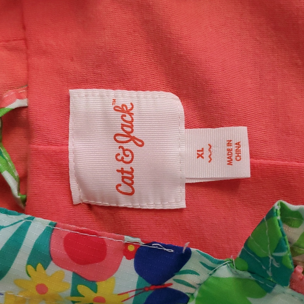 Cat & Jack Colorful Floral Hooded Jacket, Size XL - Picture 3 of 7